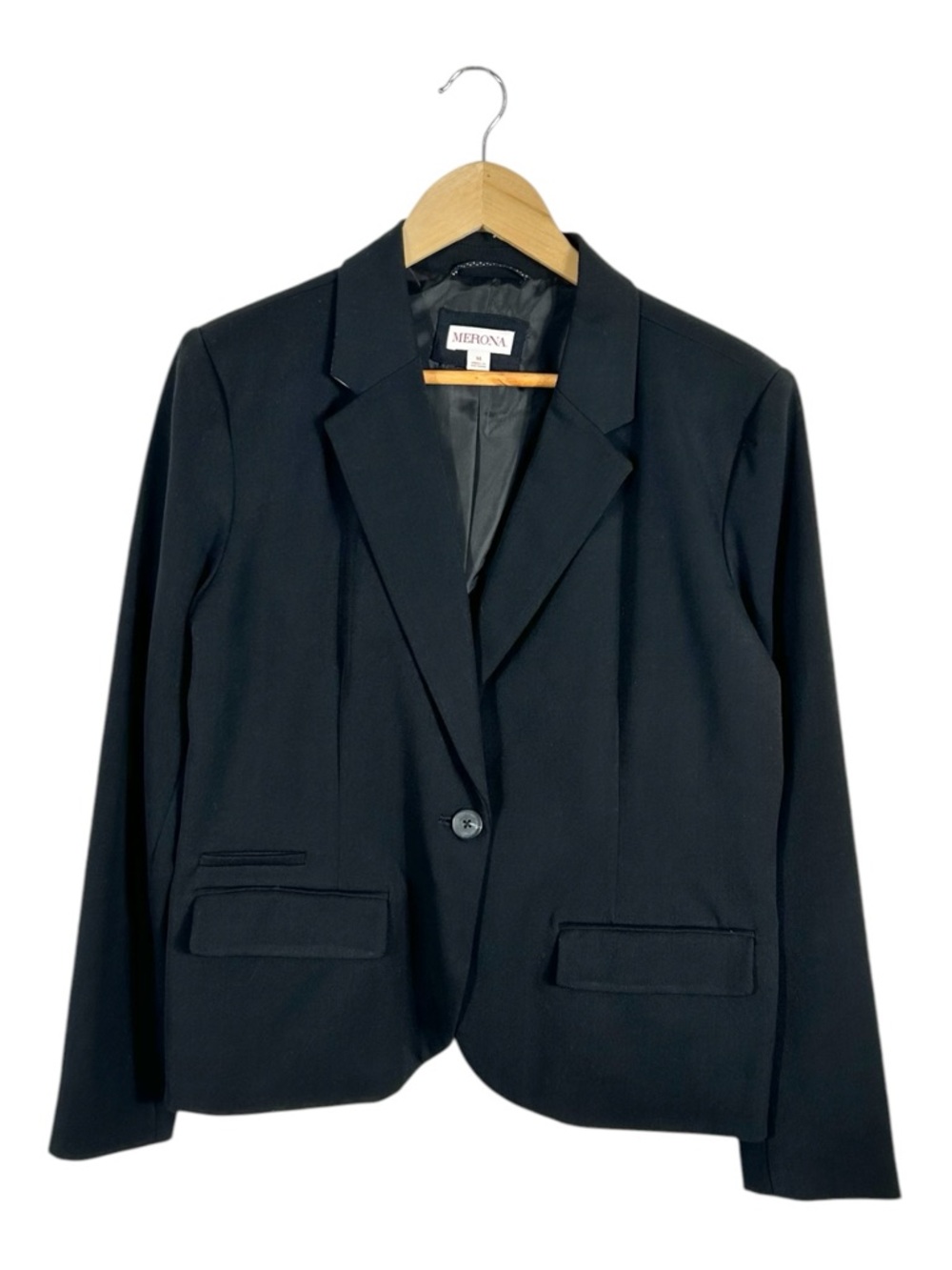 Merona Black Blazer Jacket Size 14 NWT